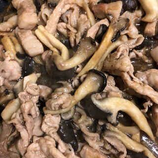 豚肉と平茸の炒めもの